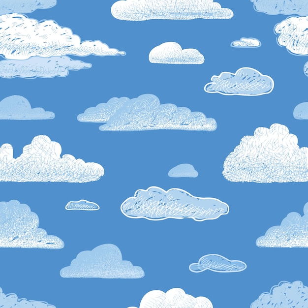 Seamless pattern of cloudy sky