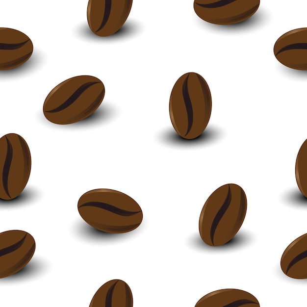 Seamless pattern of coffee beans for involucre