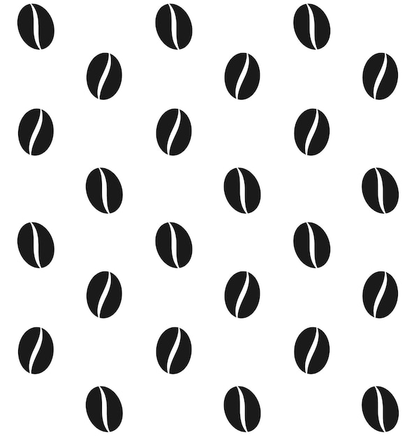 Seamless pattern of coffee beans