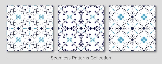 Seamless pattern collection decorative wallpaper