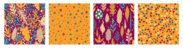 Seamless pattern collection leaves