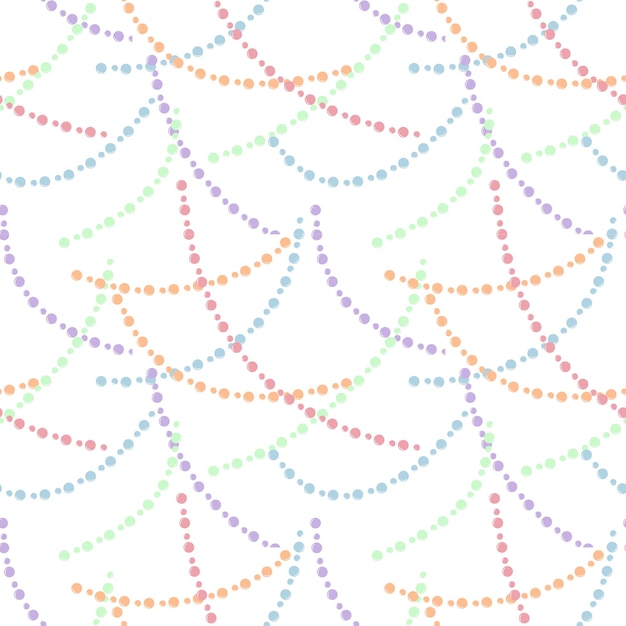 Seamless pattern of colorful beads decoration