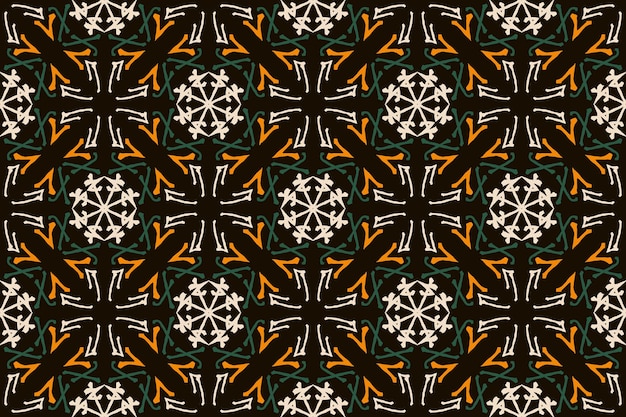 Vector a seamless pattern of colorful flowers and leaves