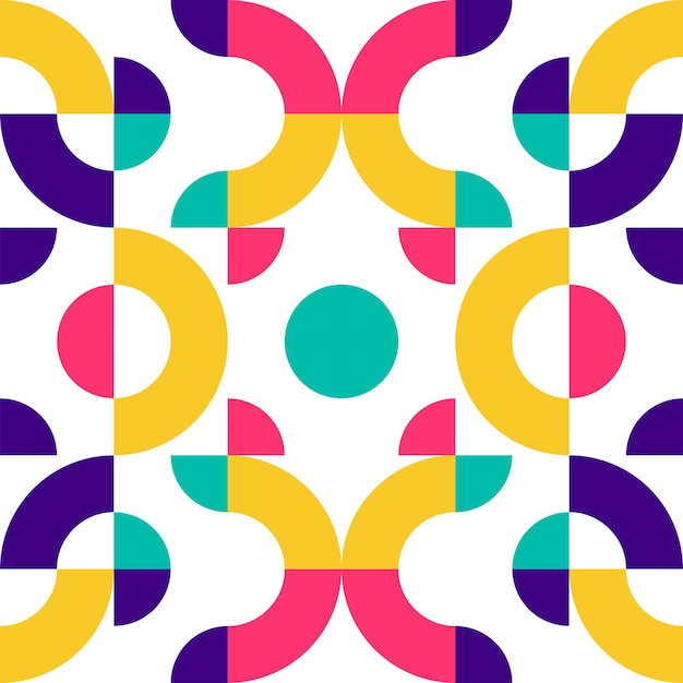 Seamless pattern colorful geometric design