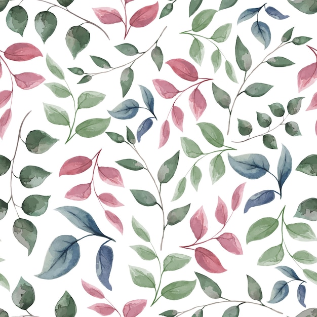 Seamless pattern of colorful leaves. texture for fabric, wallpaper