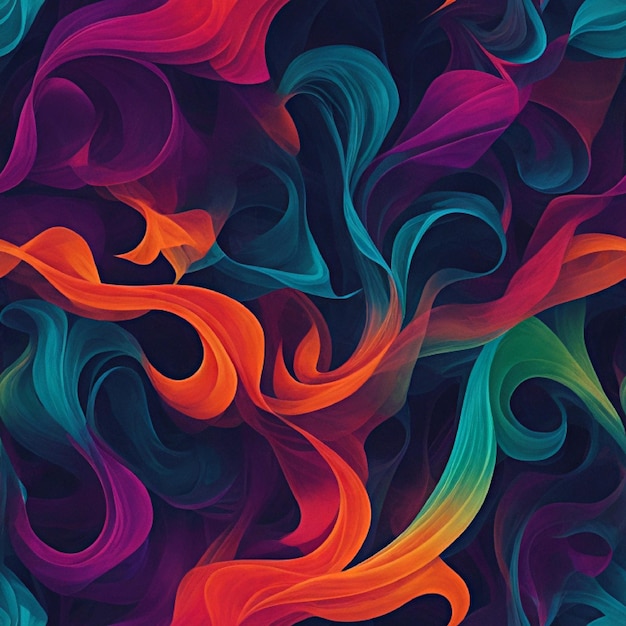 Seamless pattern colorful Smoke