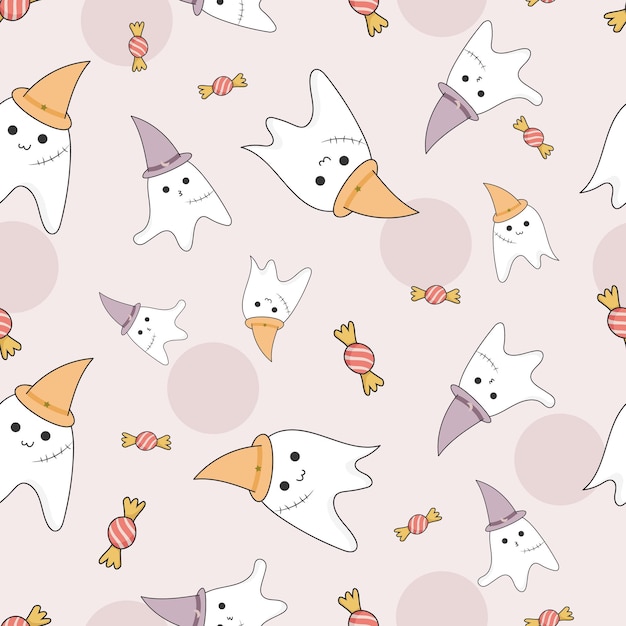 seamless pattern cute halloween background