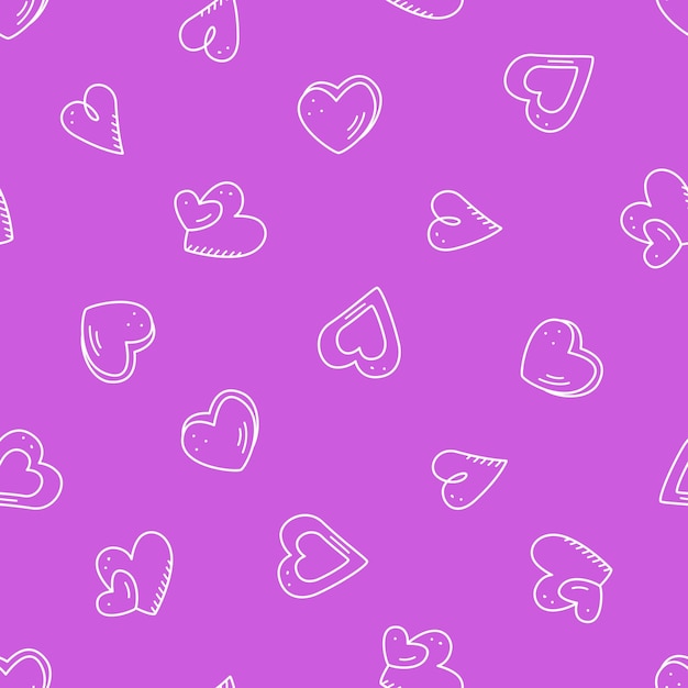 Seamless pattern of cute hearts wallpaper background for valentines day vector illustration concept wedding a celebration of love