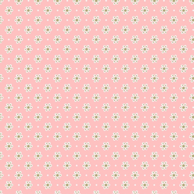 Seamless pattern of daisy flower on pink background vector illustration