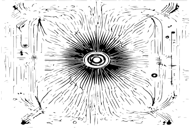 Vettore di disegno grafico scuro con motivo senza giunture o illustrazione della trama in bianco e nero