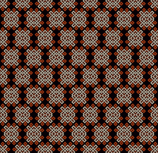 シームレス パターン装飾的な対称性飾りパターン ベクトル図