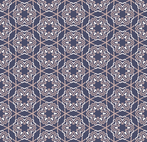 Vector seamless pattern decorative symmetries ornament pattern vector illustration