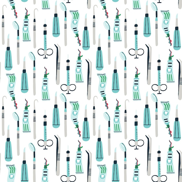 Seamless pattern dental treatment instruments