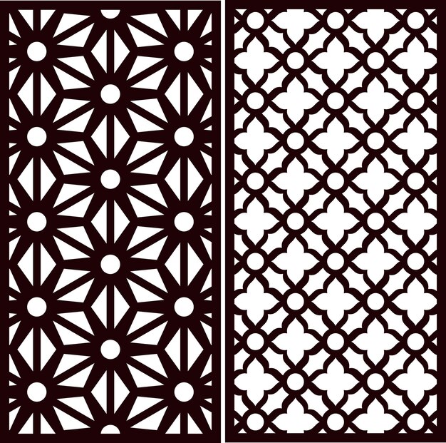 Seamless pattern design for cnc router and laser cutting