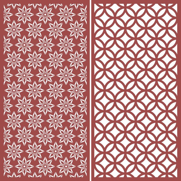 Seamless pattern design for cnc router and laser cutting