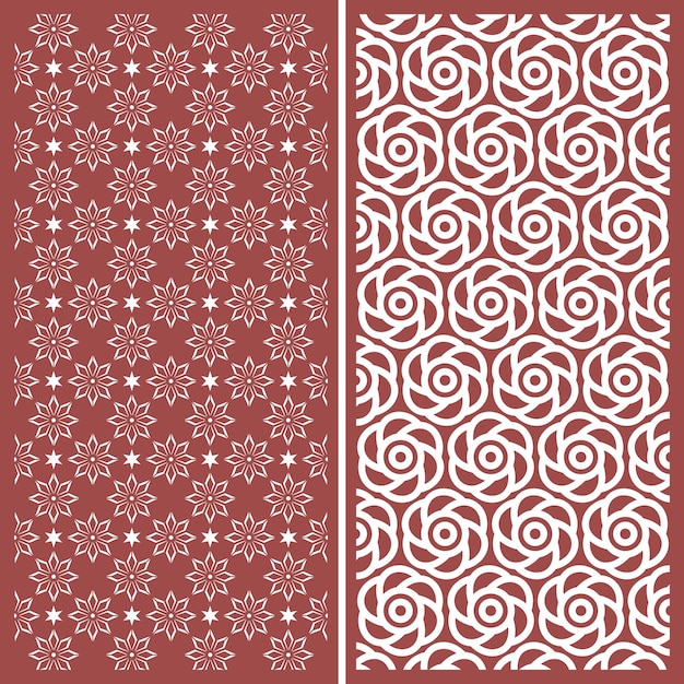 Seamless pattern design for cnc router and laser cutting