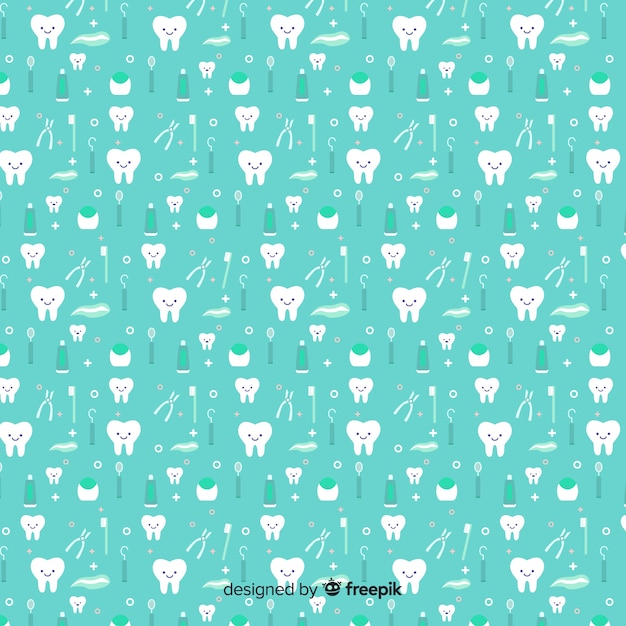 Seamless pattern design for dental clinic