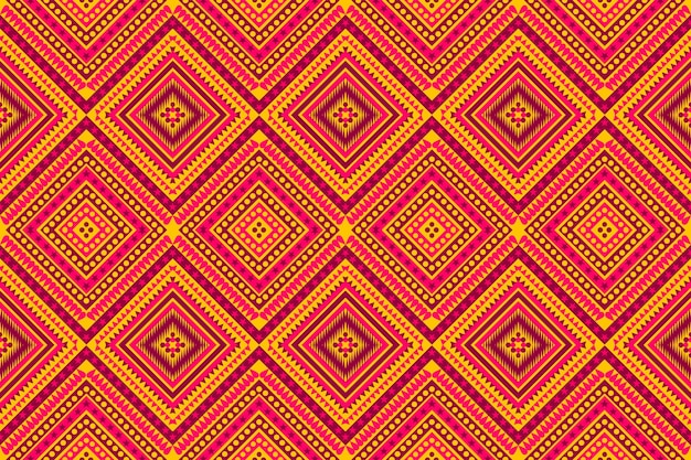 seamless pattern design geometric square triangle circle tribal fabric indian turkish african popula