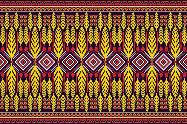 бесшовный узор дизайн геометрический квадрат треугольник круг племенная ткань индийский турецкий африканский народ