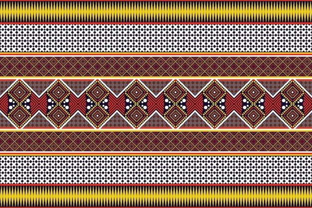 seamless pattern design geometric square triangle circle tribal fabric indian turkish african popula