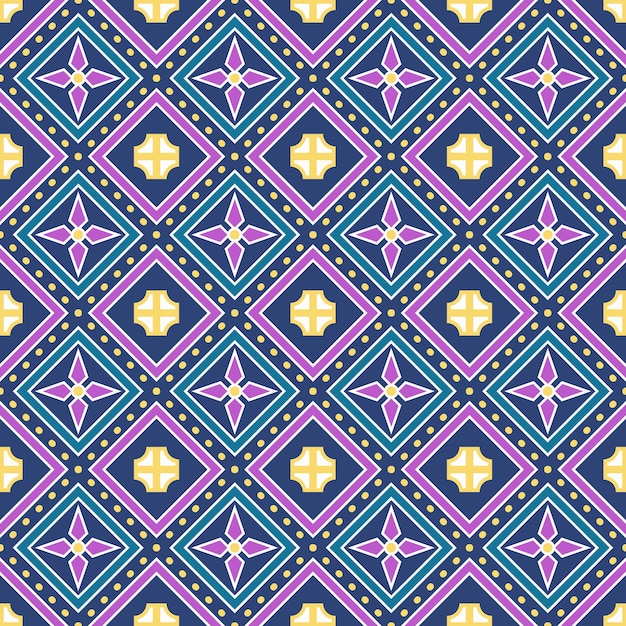 Seamless pattern design With colourful motifs background