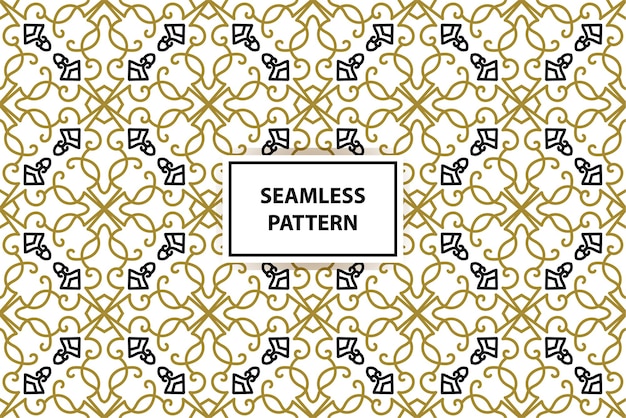 seamless pattern design with gold and black color