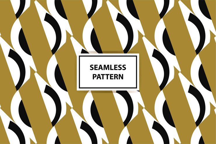 Vector seamless pattern design with gold color