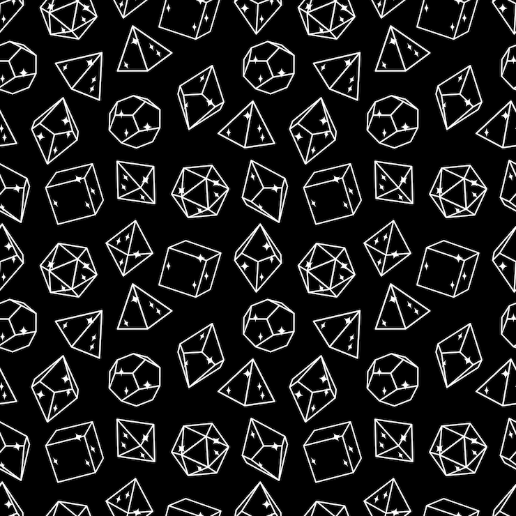 Vector seamless pattern of dice for board games