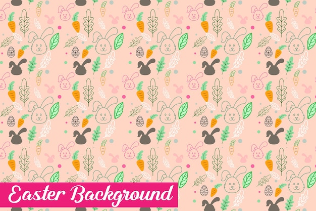 seamless pattern for easter on a red background in Spring holiday for printing on fabric