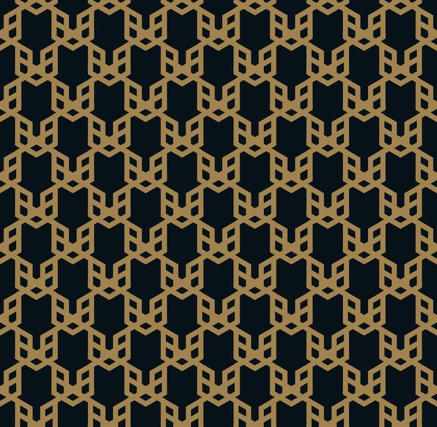 Vector seamless pattern elegant linear ornament geometric stylish background vector repeating texture