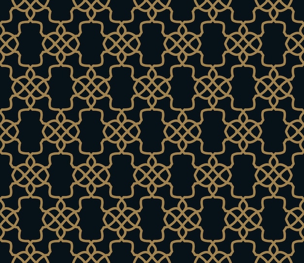 Seamless pattern Elegant linear ornament Geometric stylish background Vector repeating texture