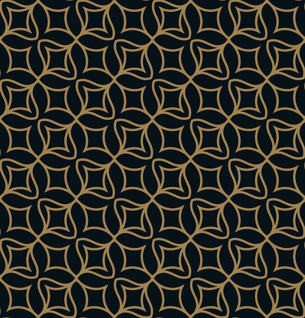 Seamless pattern Elegant linear ornament Geometric stylish background Vector repeating texture