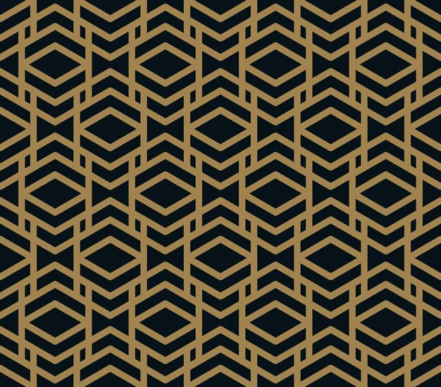 Seamless pattern Elegant linear ornament Geometric stylish background Vector repeating texture