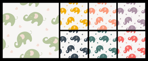 Seamless pattern of elephant fabric fashion patterns