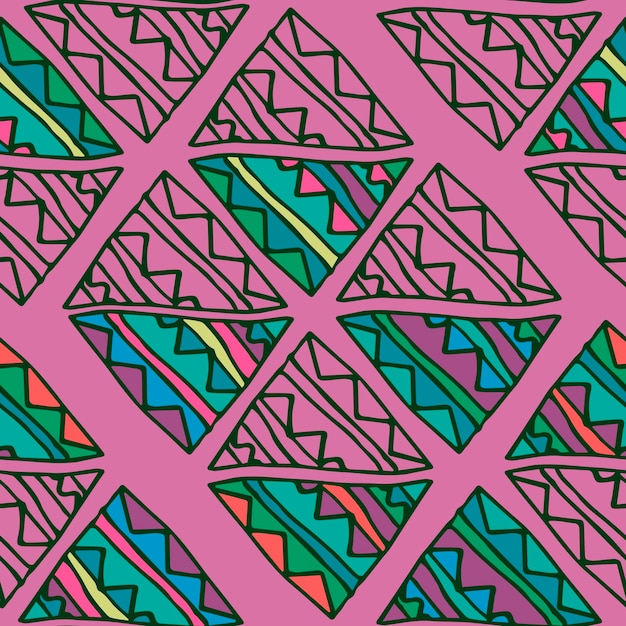 Seamless pattern. Endless background of geometric shapes. Arrow seamless pattern