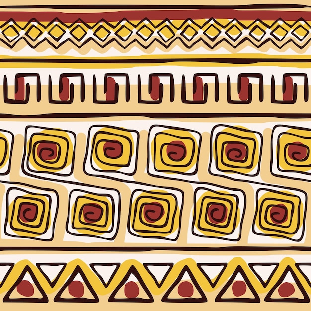 Seamless pattern ethnic background african motifs