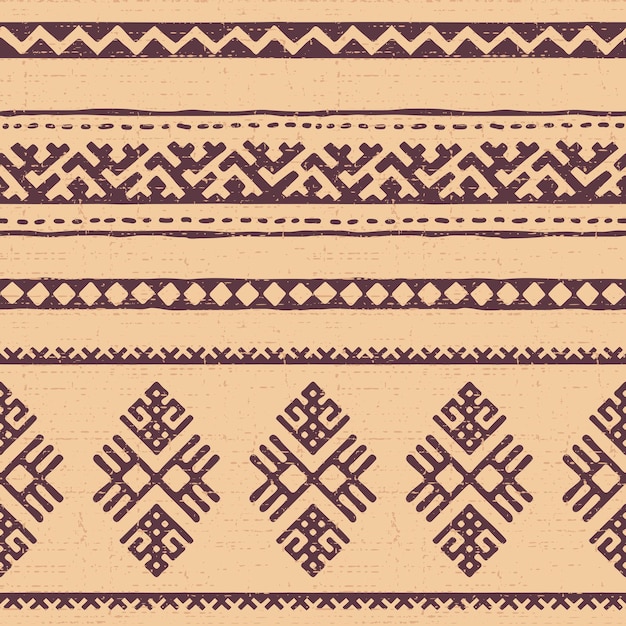 Seamless pattern ethnic background hand drawing