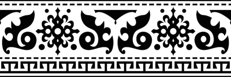Vector seamless pattern ethnic background on the theme of turkic art