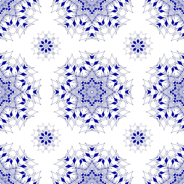 Seamless pattern in ethnic vintage boho style