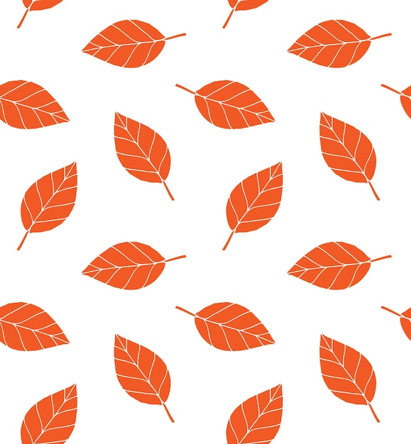 Seamless pattern of fall leaves