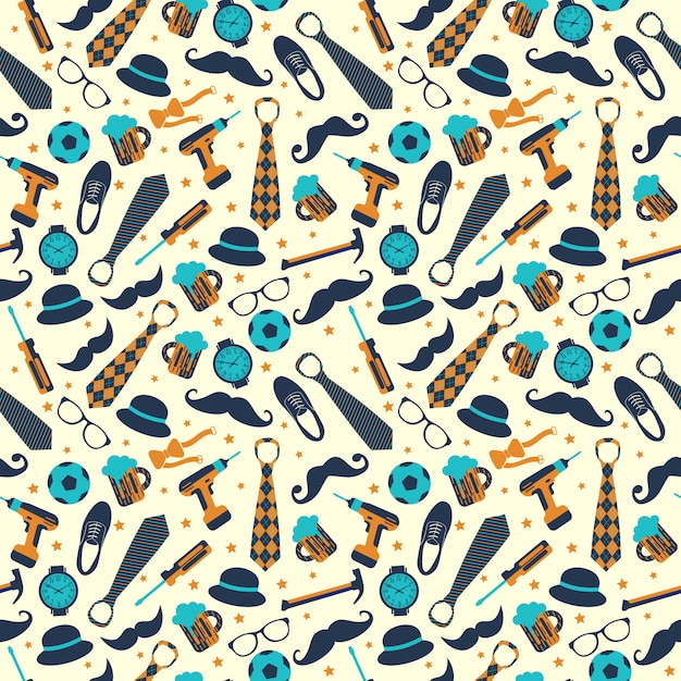 Seamless pattern of Fathers day