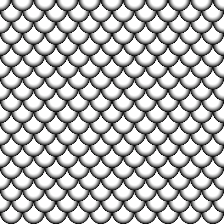 Vector seamless pattern fish scales asian style background