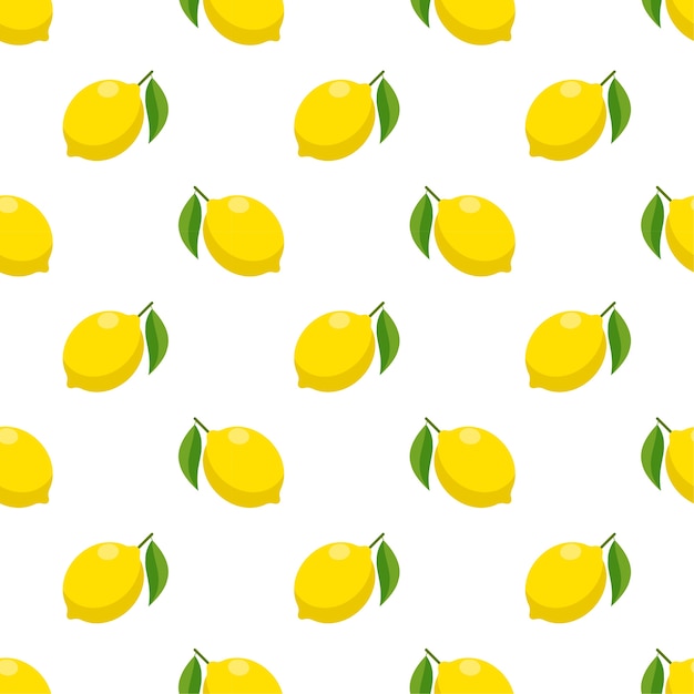 Seamless pattern Flat Lemon