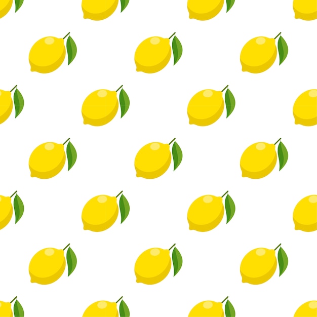 Seamless pattern Flat Lemon
