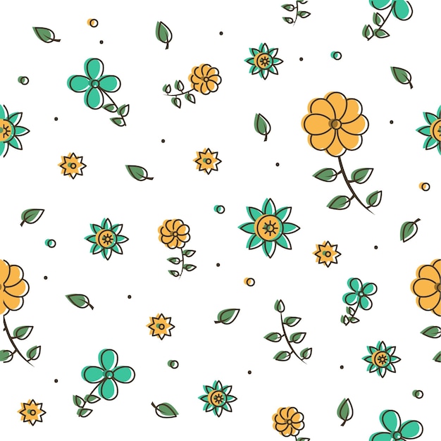 Seamless pattern of floral background