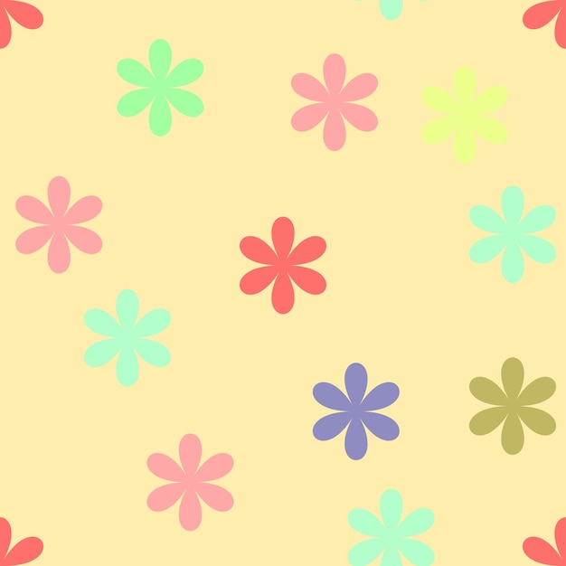 seamless pattern of floral elements