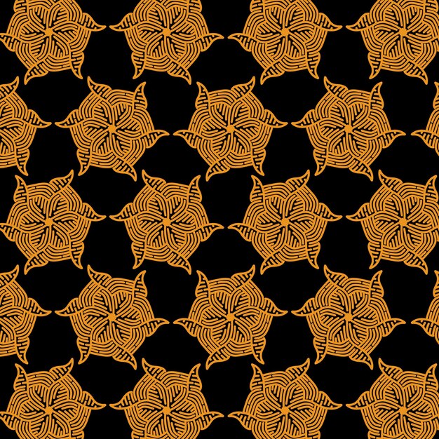seamless pattern floral geometric hand drawn