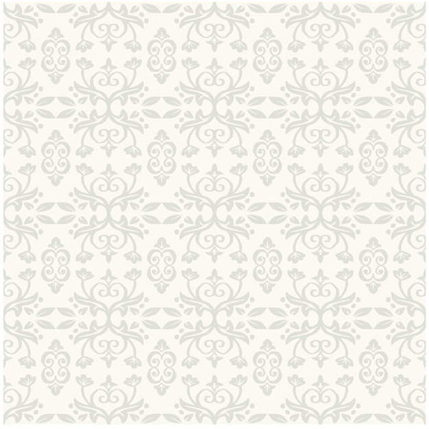 Vector seamless pattern floral ornament in art deco style