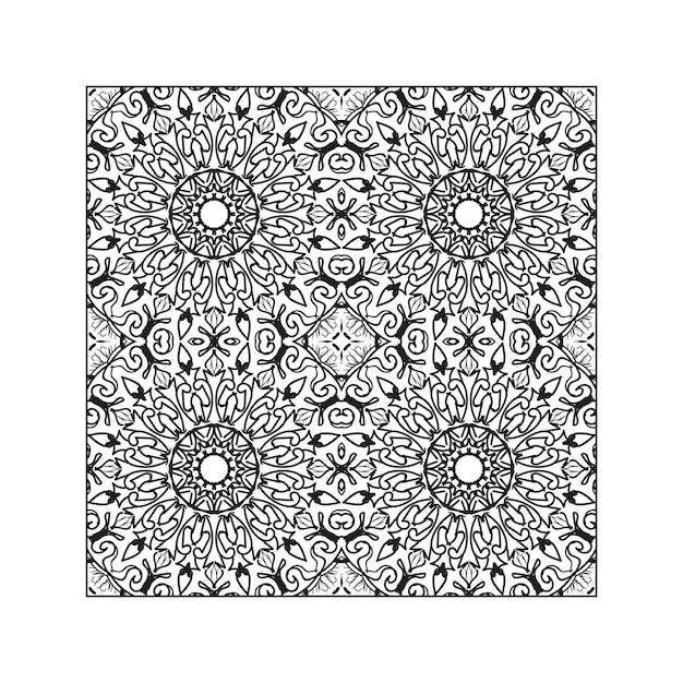 Seamless pattern floral ornament