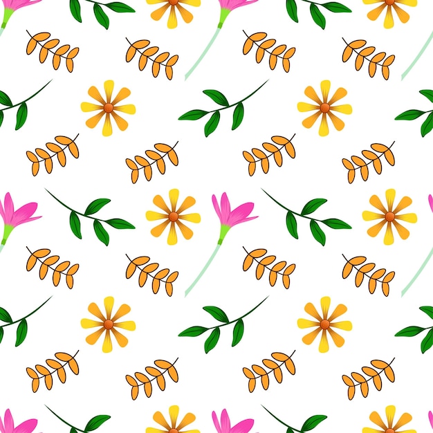 Seamless pattern flower background